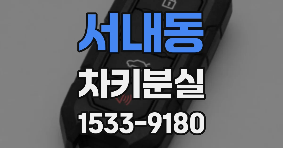 서내동 차키분실