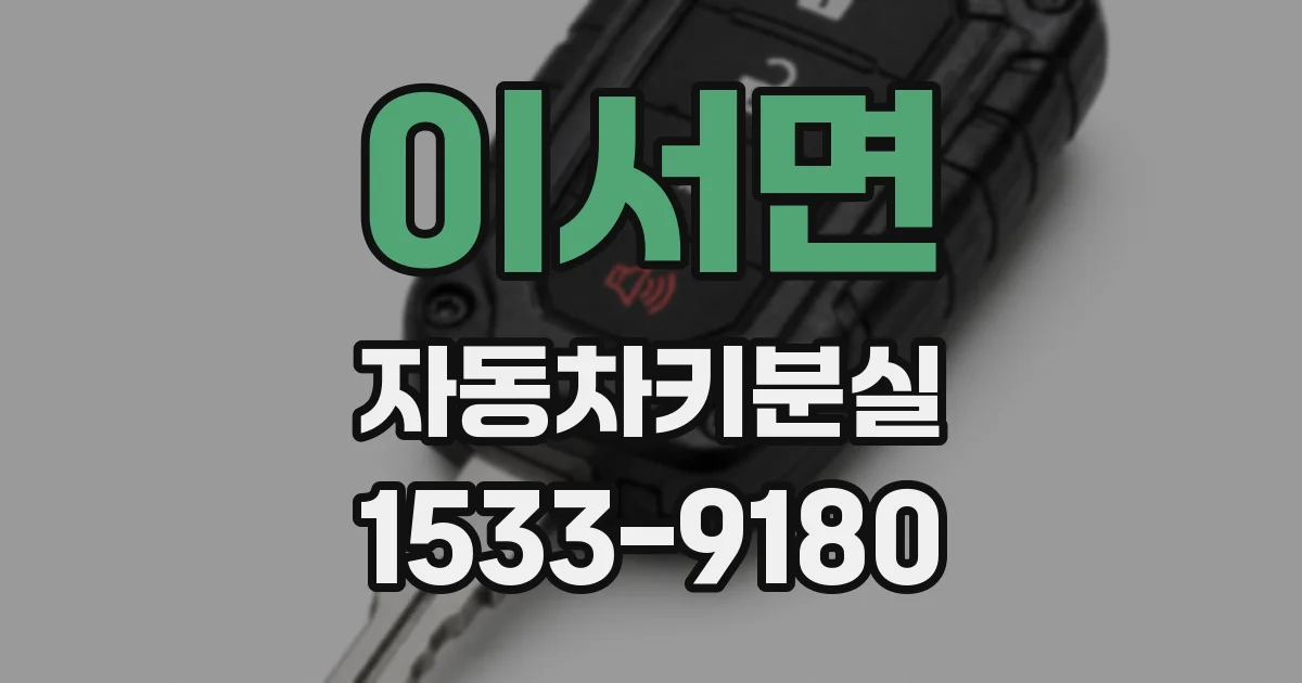 이서면 자동차키분실