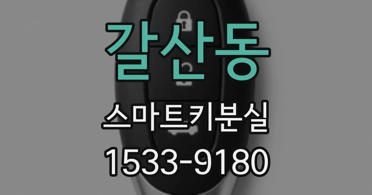 갈산동 스마트키분실