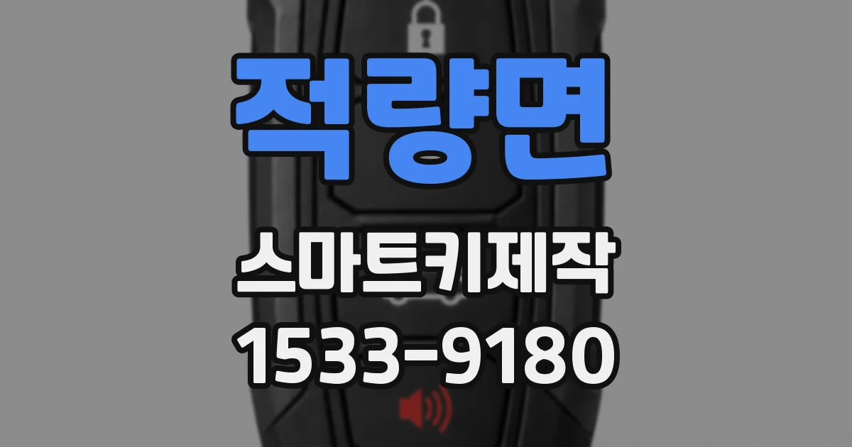 적량면 스마트키제작