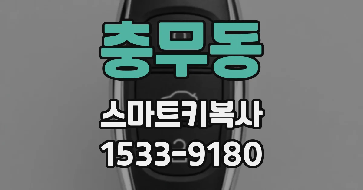 충무동 스마트키복사