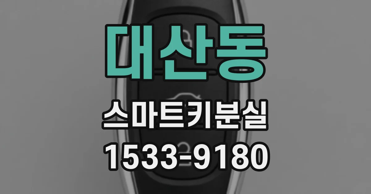 대산동 스마트키분실