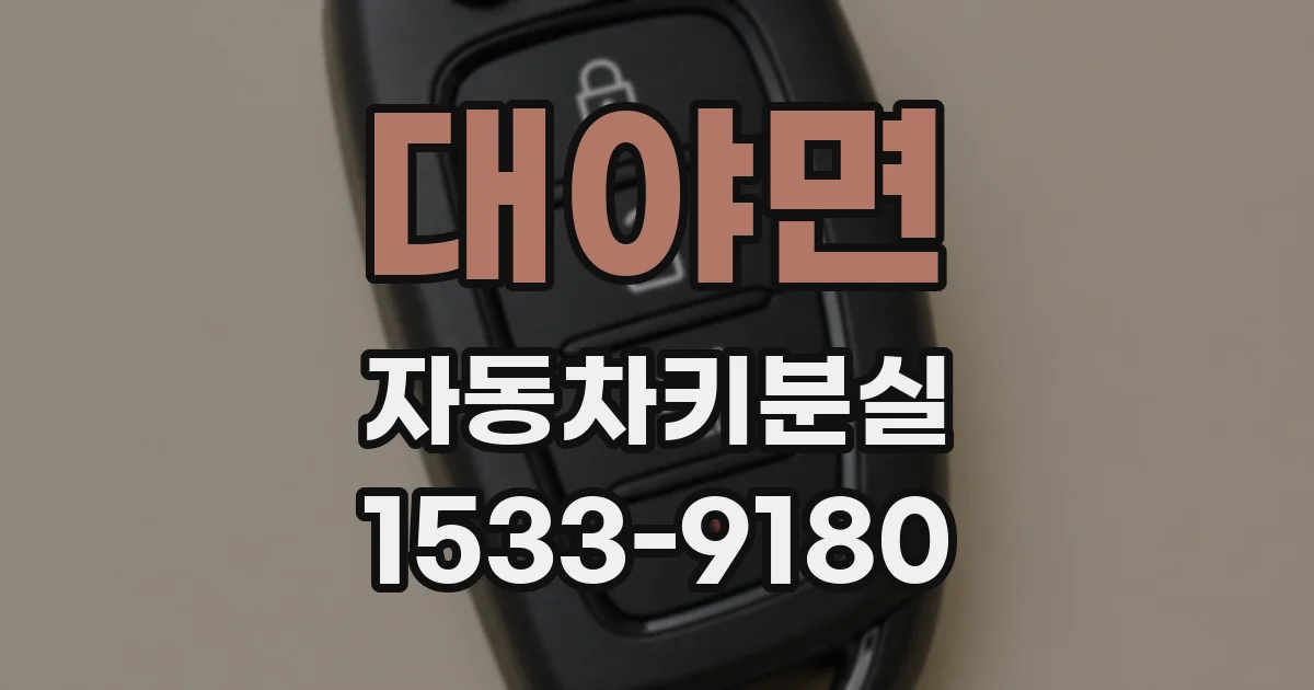 대야면 자동차키분실