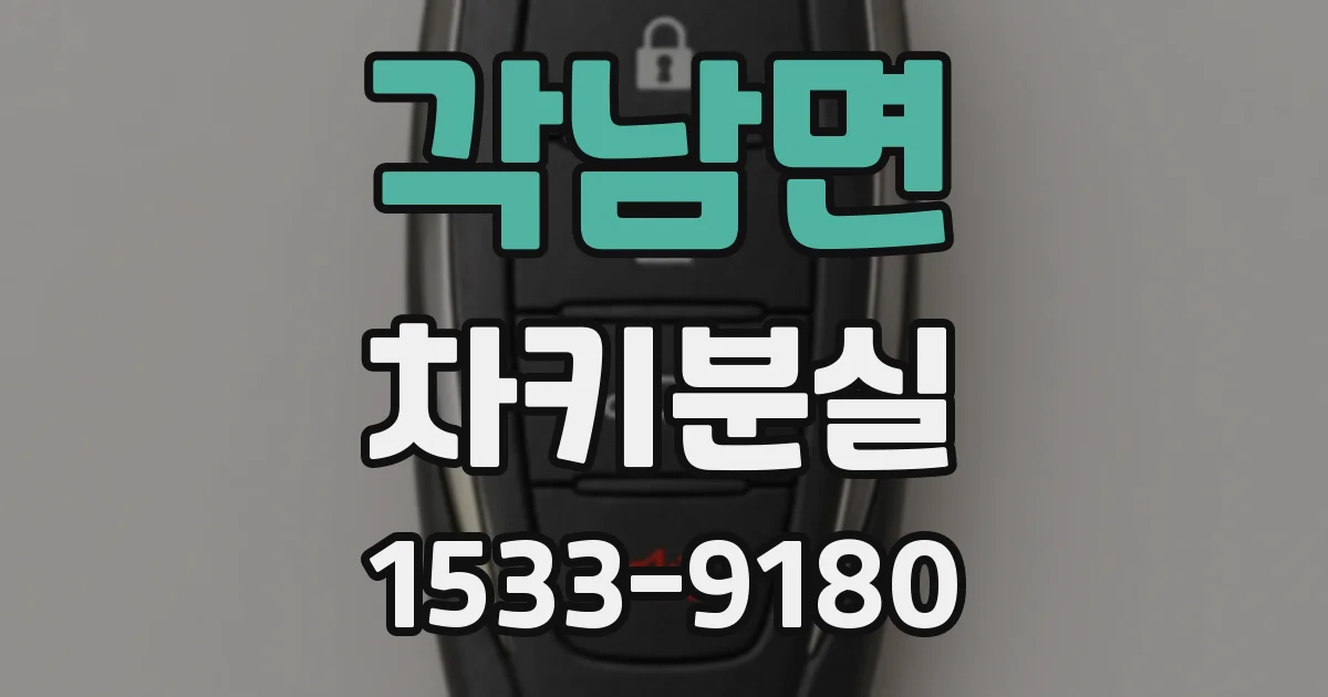 각남면 차키분실