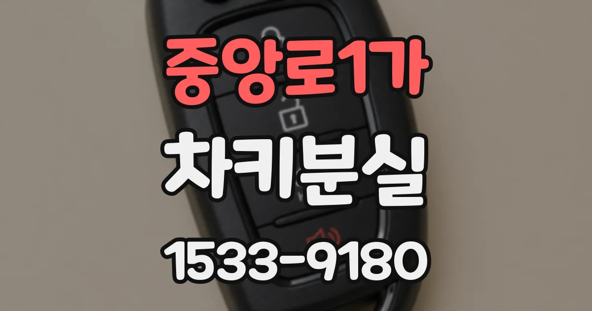 중앙로1가 차키분실