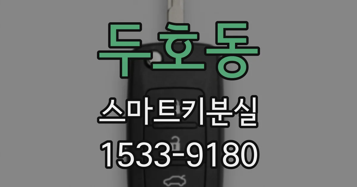 두호동 스마트키분실