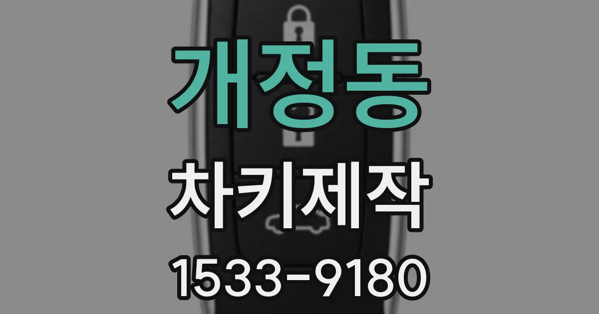 개정동 차키제작