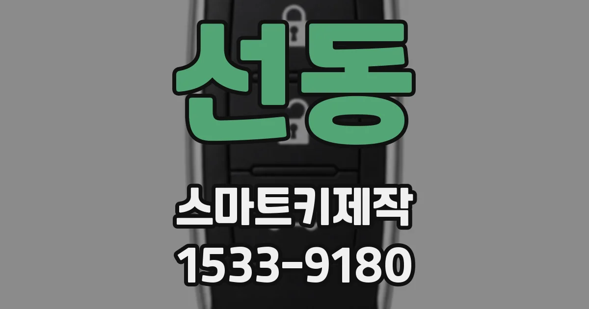 선동 스마트키제작