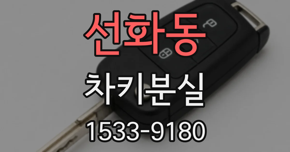 선화동 차키분실