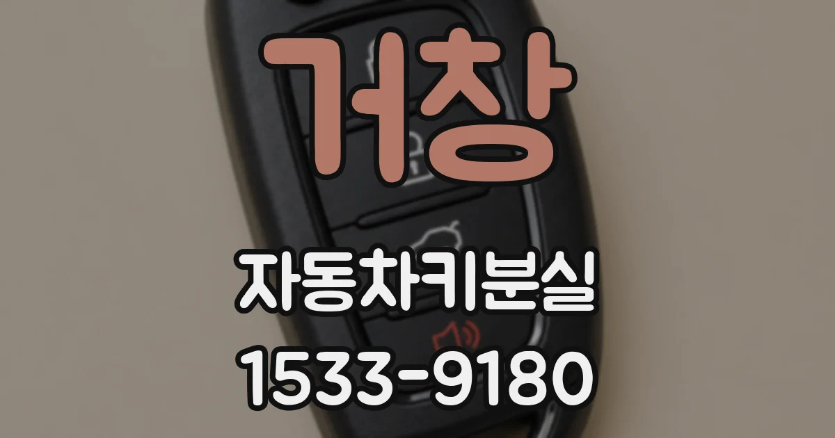 거창 자동차키분실