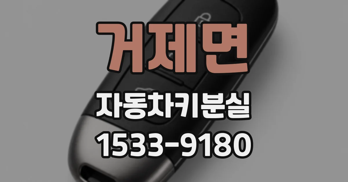거제면 자동차키분실
