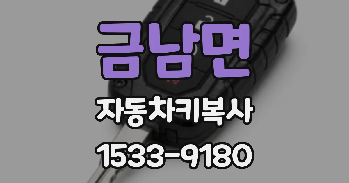 금남면 자동차키복사