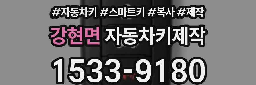 강현면 자동차키제작