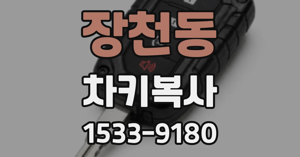장천동 차키복사