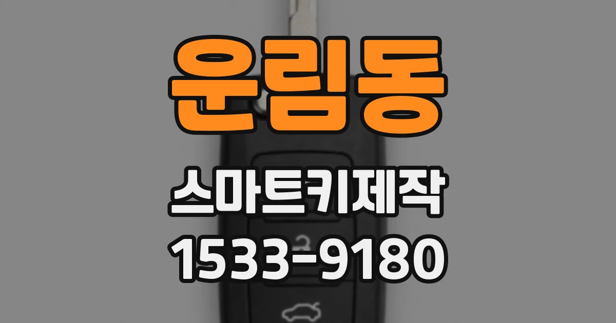운림동 스마트키제작