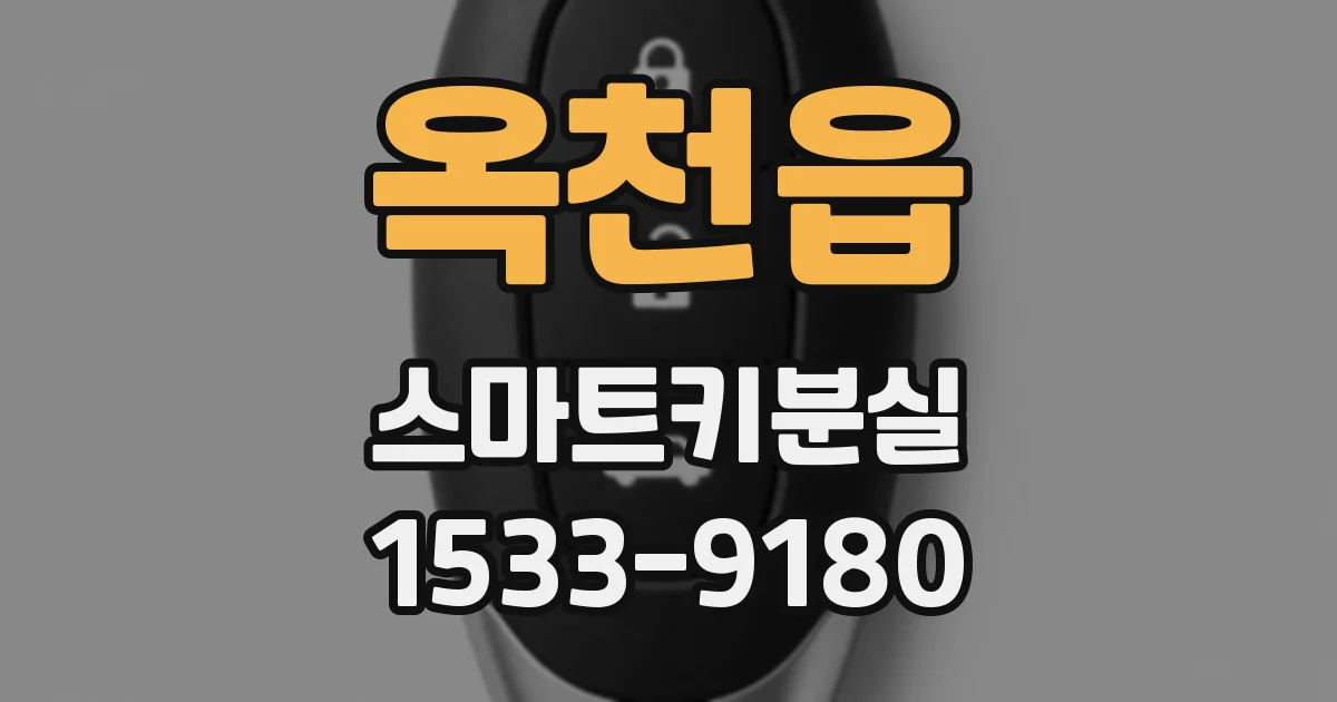 옥천읍 스마트키분실