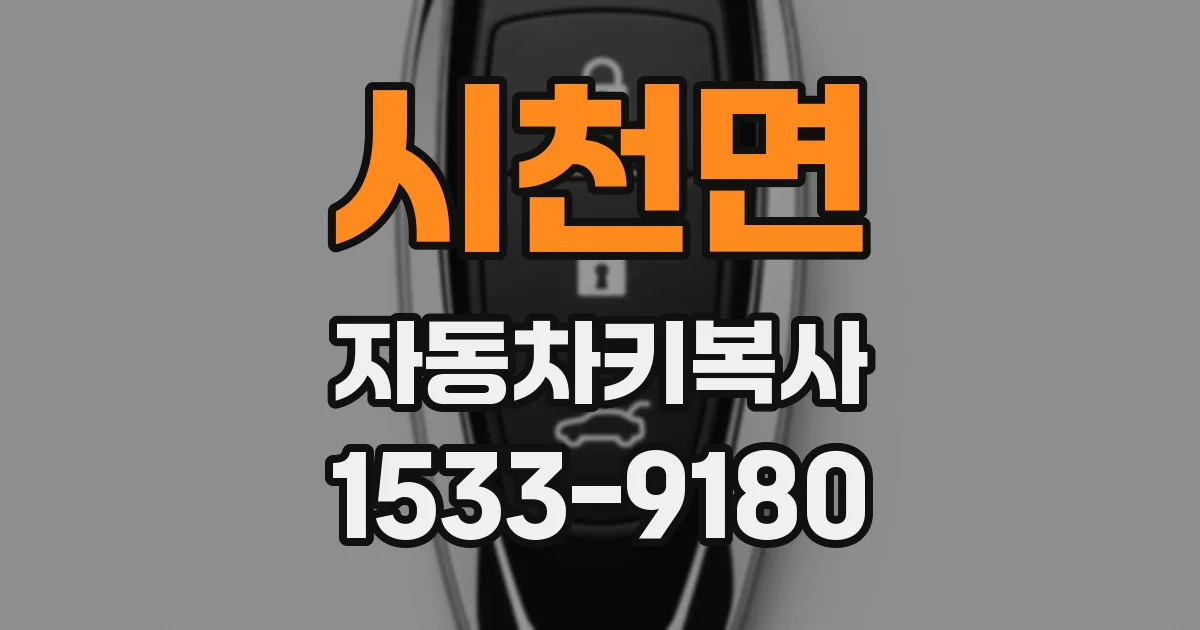 시천면 자동차키복사
