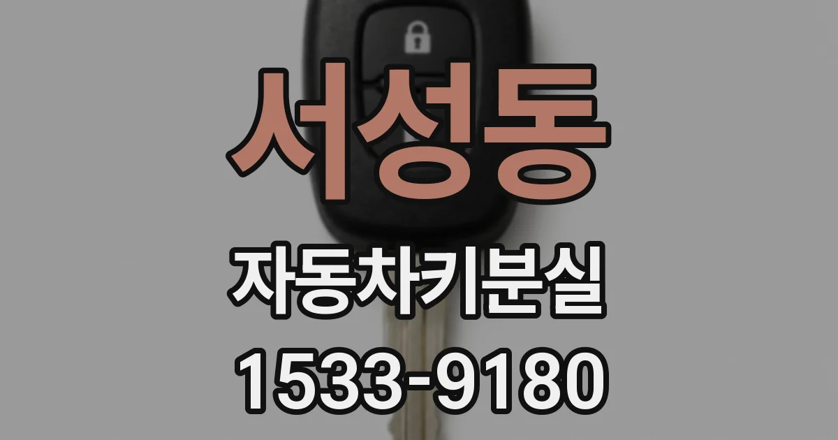 서성동 자동차키분실