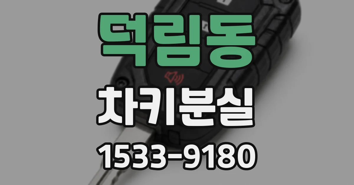 덕림동 차키분실