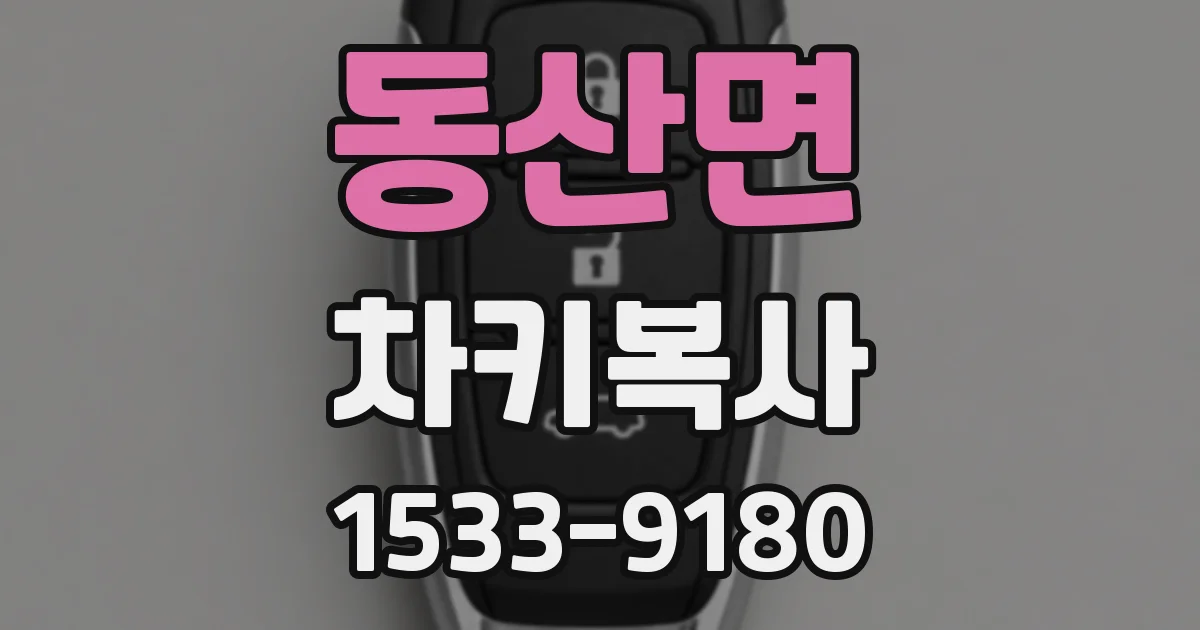 동산면 차키복사