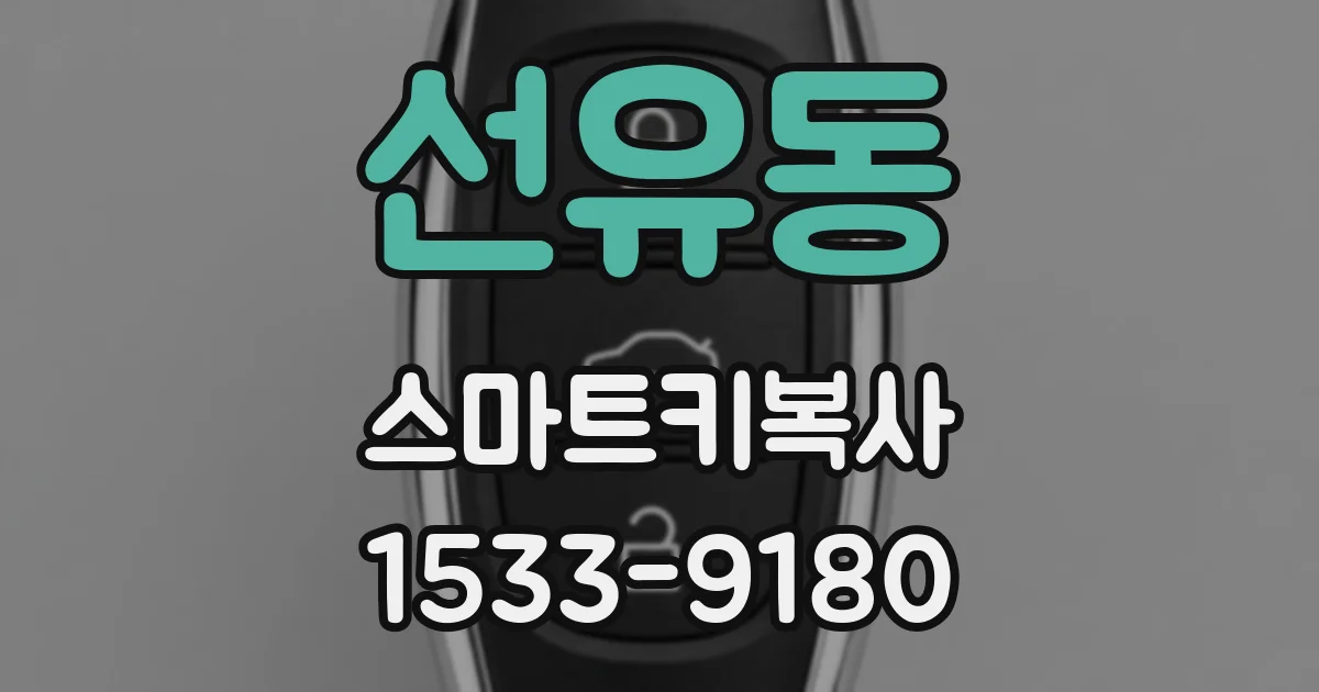 선유동 스마트키복사