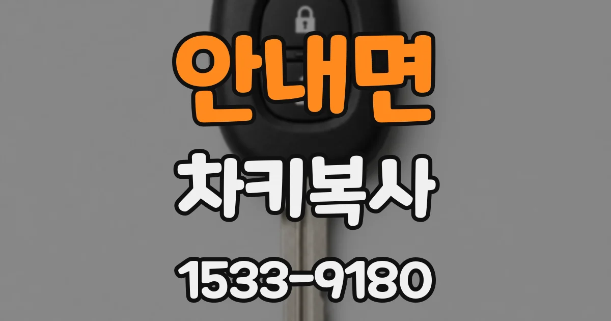 안내면 차키복사