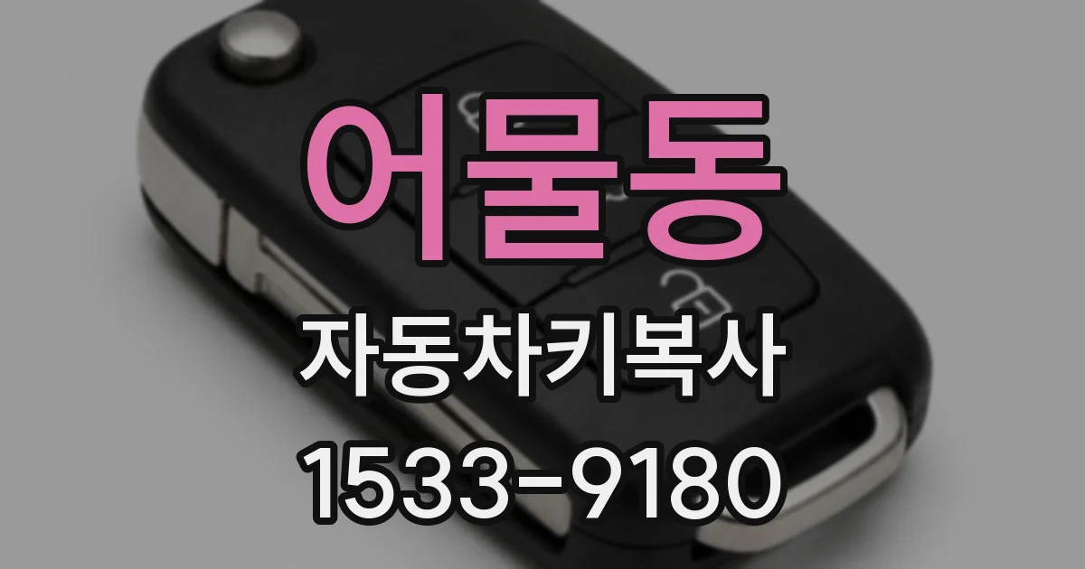 어물동 자동차키복사