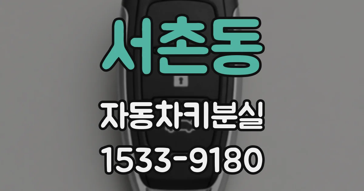 서촌동 자동차키분실