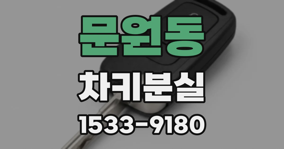 문원동 차키분실