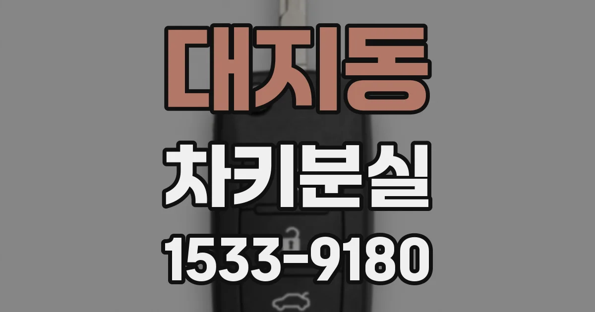 대지동 차키분실