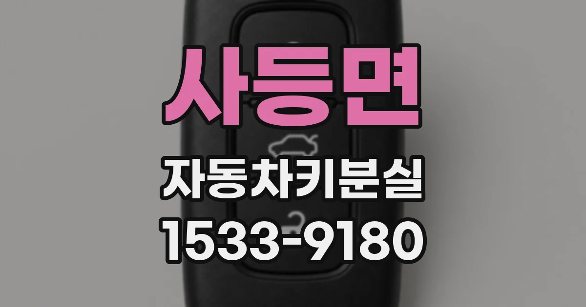 사등면 자동차키분실
