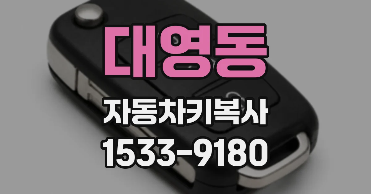 대영동 자동차키복사