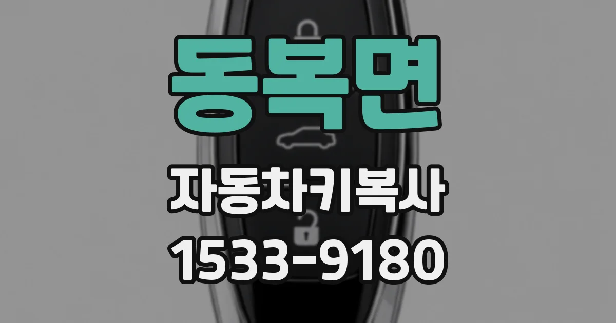 동복면 자동차키복사