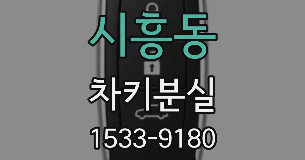 시흥동 차키분실