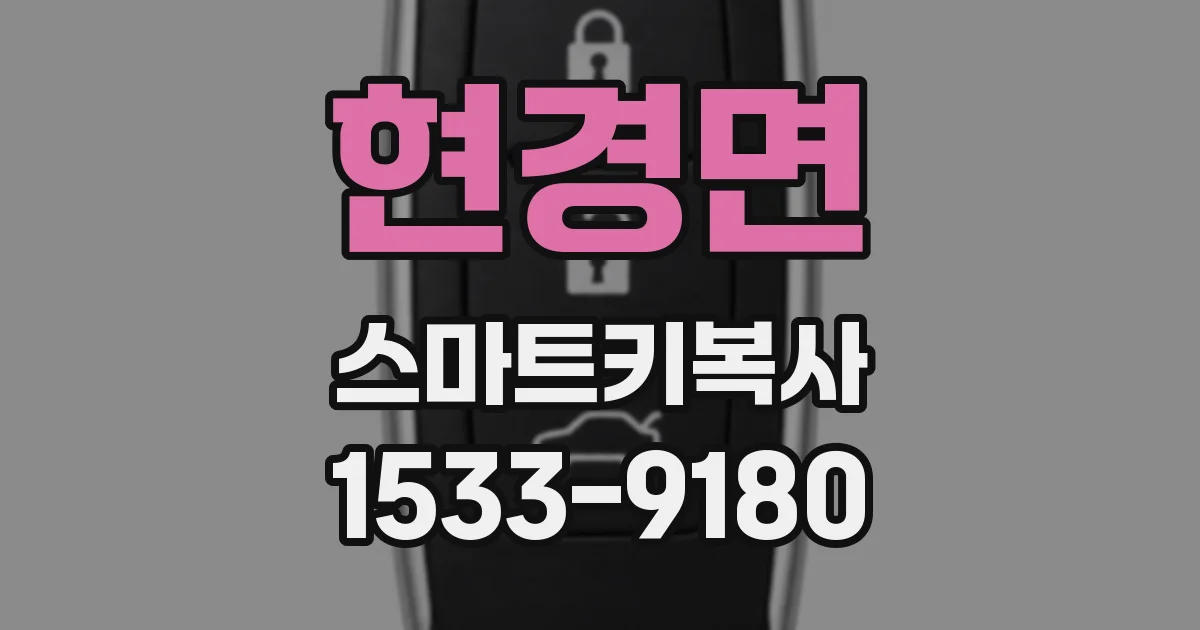현경면 스마트키복사