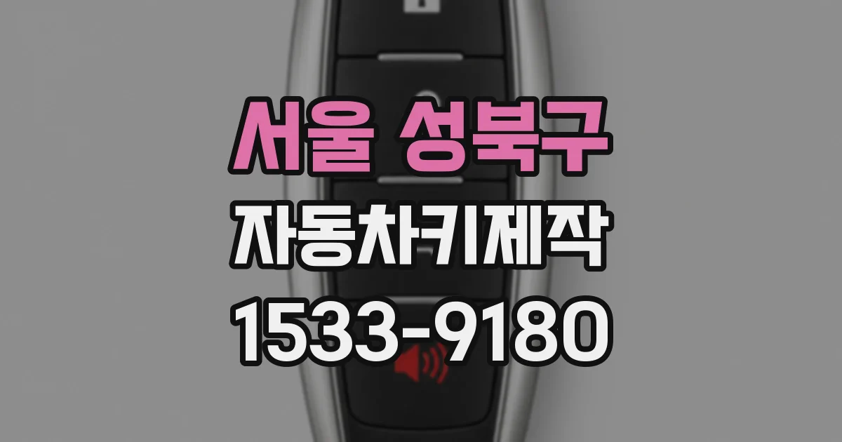 서울 성북구 자동차키제작