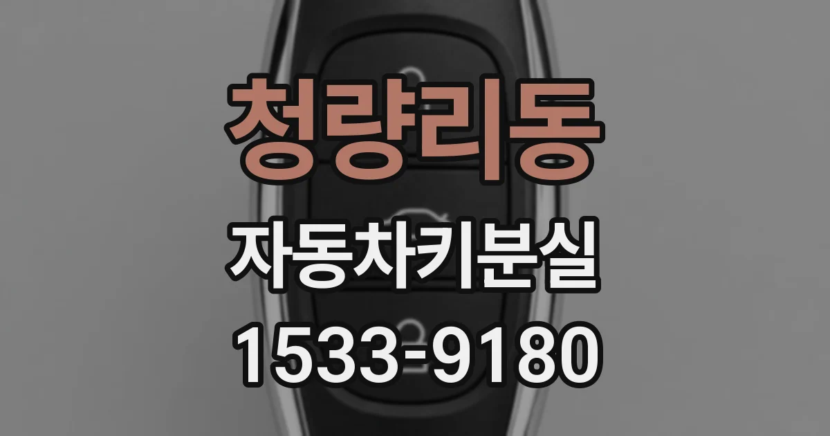 청량리동 자동차키분실
