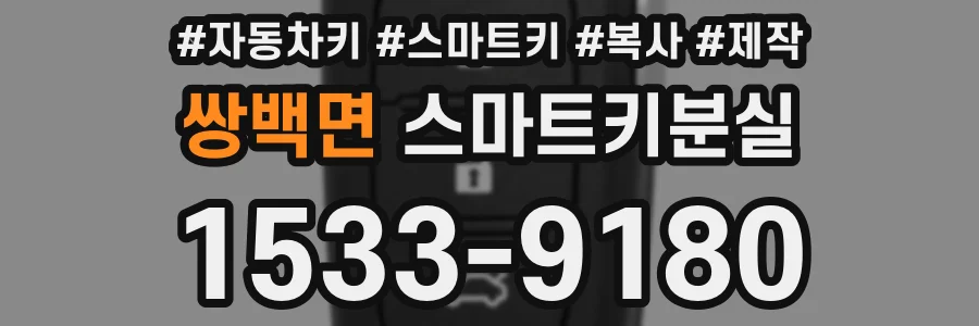 쌍백면 스마트키분실