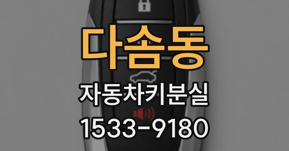 다솜동 자동차키분실