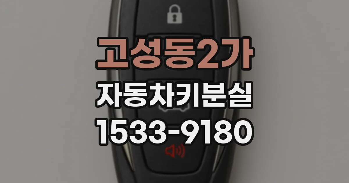 고성동2가 자동차키분실