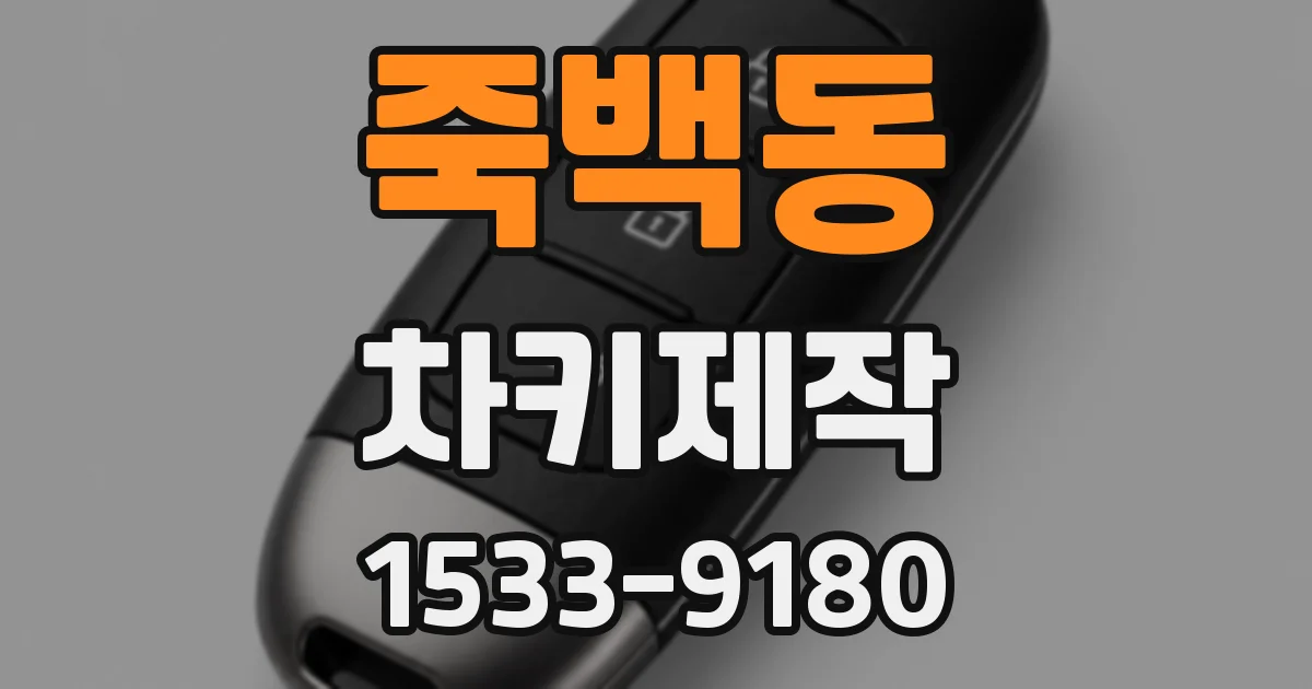 죽백동 차키제작