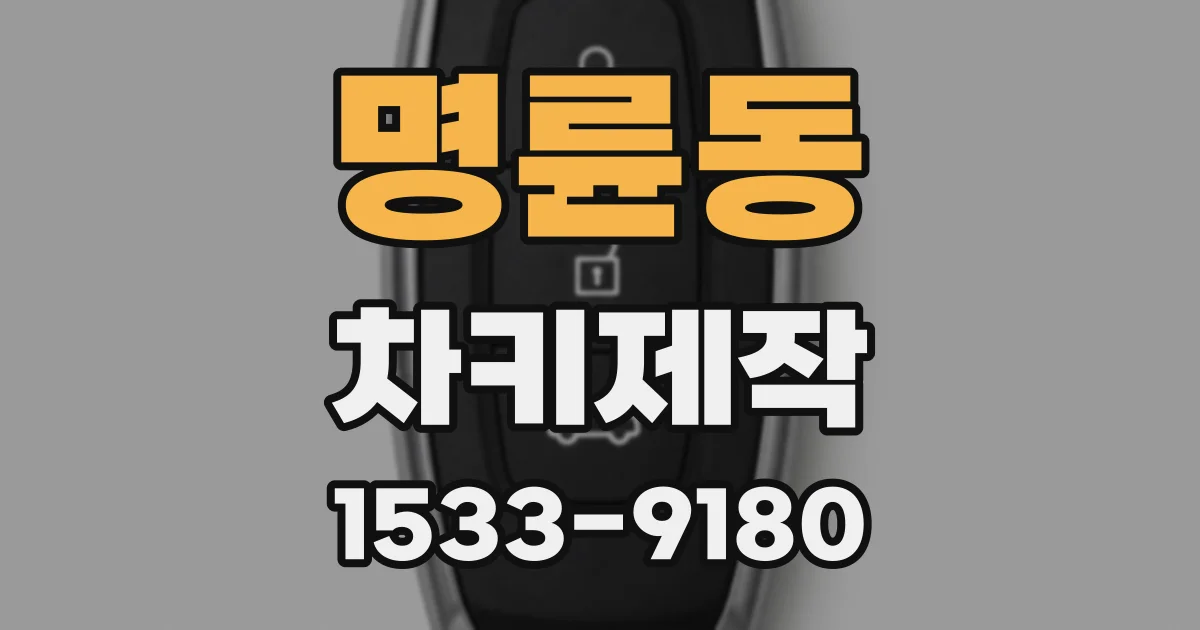명륜동 차키제작