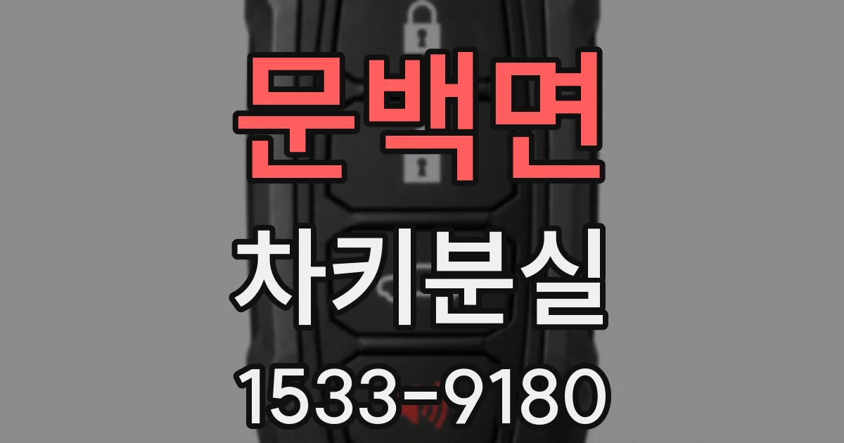 문백면 차키분실