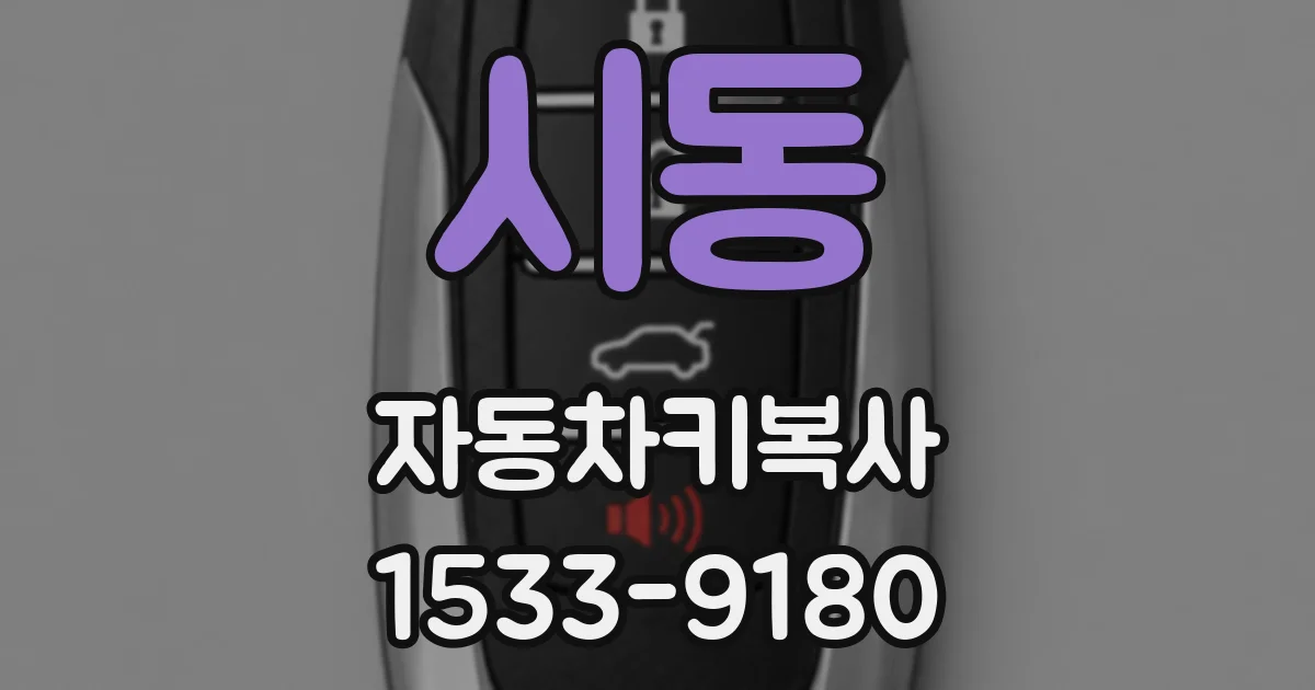 시동 자동차키복사