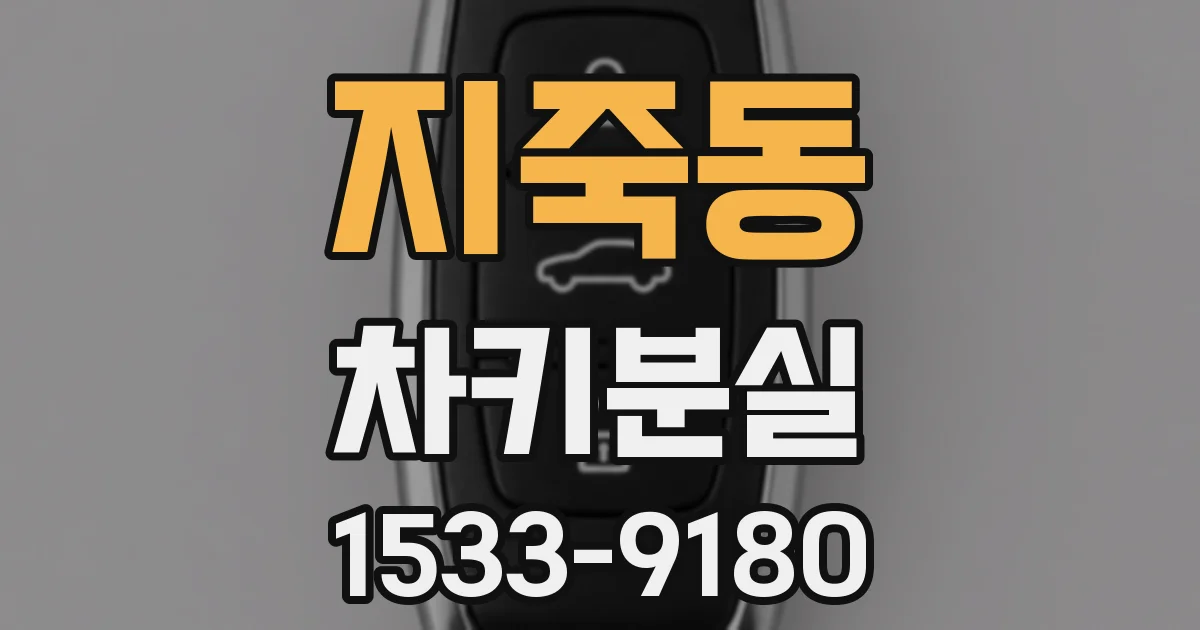지죽동 차키분실