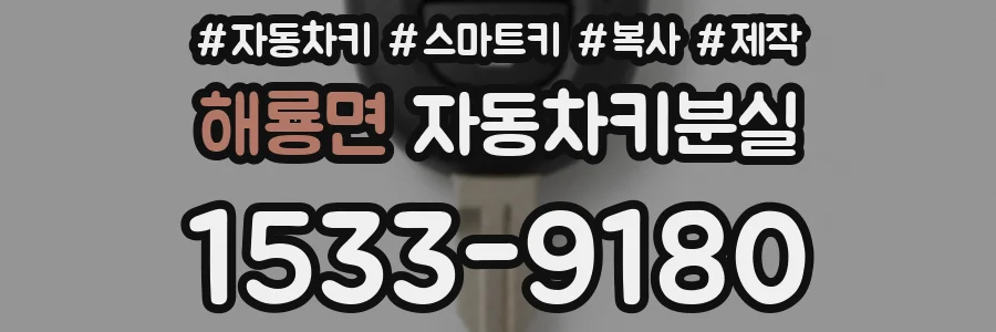 해룡면 자동차키분실
