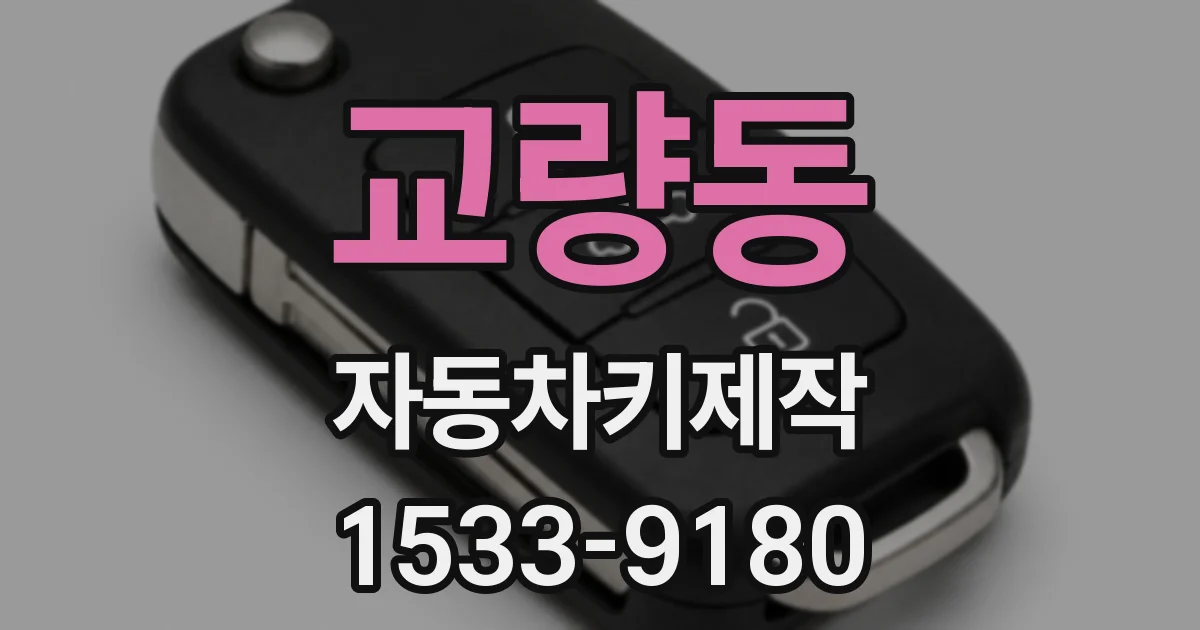 교량동 자동차키제작