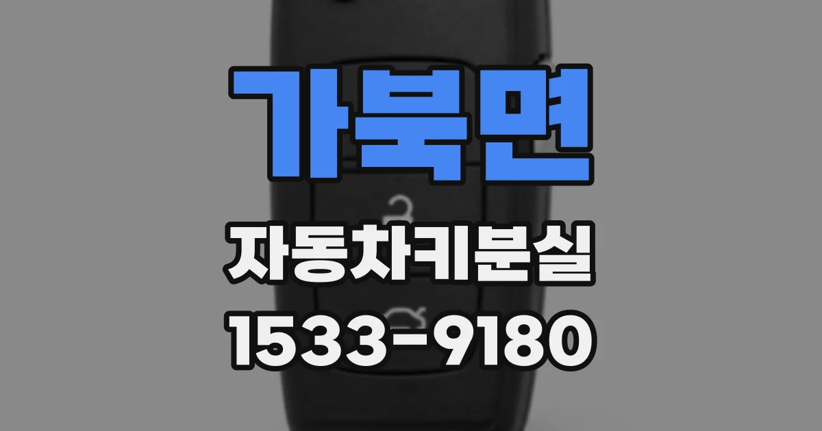 가북면 자동차키분실