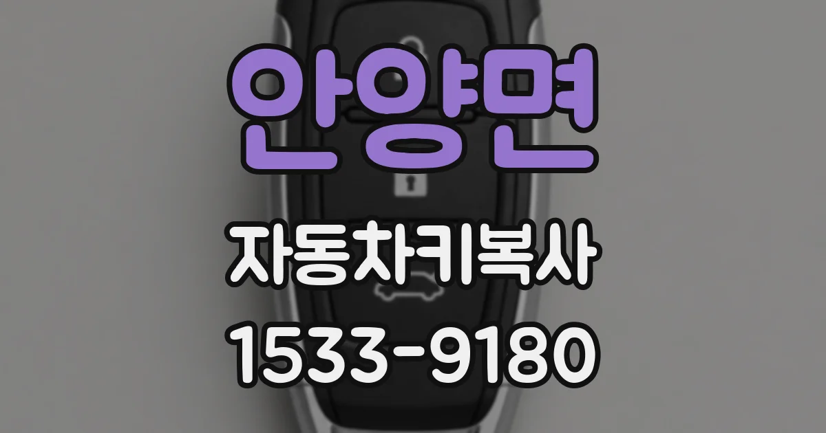 안양면 자동차키복사