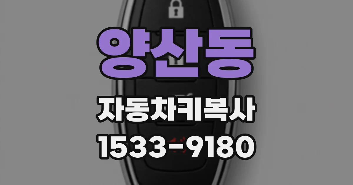 양산동 자동차키복사